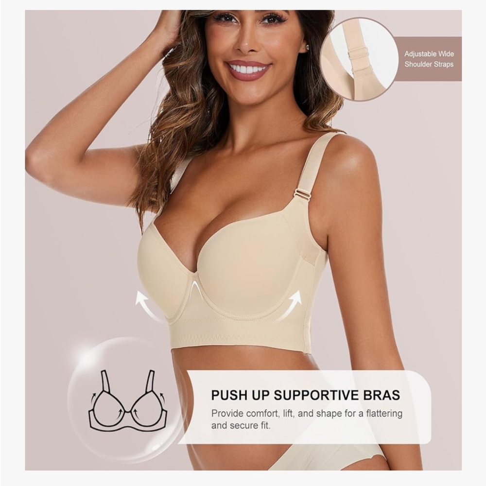 Elegant Cream Women's Bra - Picture 3 of 8